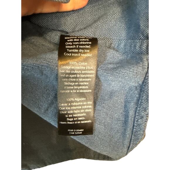 KAVU Slate Blue Long Sleeved Slate Blue Buttoned Up Men's SzXL - Picture 5 of 7